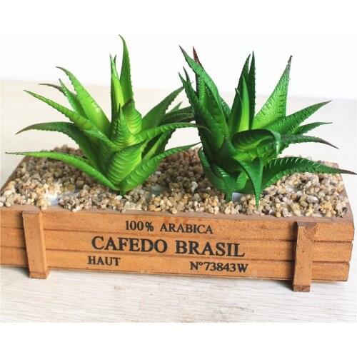 14x15cm Artificial Aloe Succulent Plants Green PVC Fake Plants Home Decoration Accessories plantas artificiais bonsai artificial