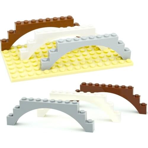 Compatible Assembles Particles MOC Brick Arch 1x12x3 6108/14707/18838 Top With Reinforced Underside Bridge DIY Building Blocks