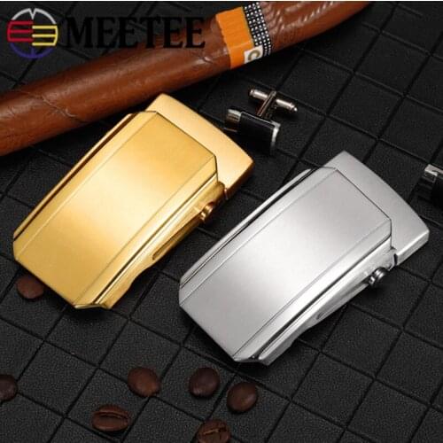 Meetee 1pc ID36mm/ID39mm Stainless Steel Belt Buckles Roller Automatic Buckle Head Toothless Band Smooth Clasp Leathercrafts