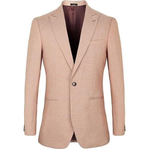 2020 MenS Fashion Brand Solid Linen Personality Pocket slim fit fashion Male suits jackets Single Button Terno Masculino