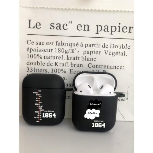 Vampire Diaries Stefan Damon Salvatore black soft TPU silicone Airpod Case For Airpods 2 Airpods1 Airpods pro 3 cover