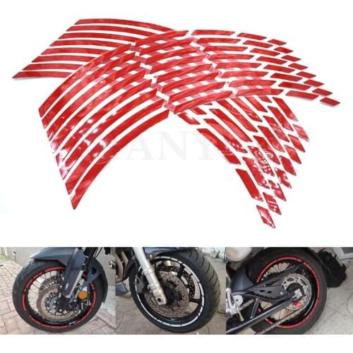 17 18 19 inch universal motorcycle car tire sticker reflective rim tape decal for kawasaki suzuki honda yamaha KTM Ducati BMW