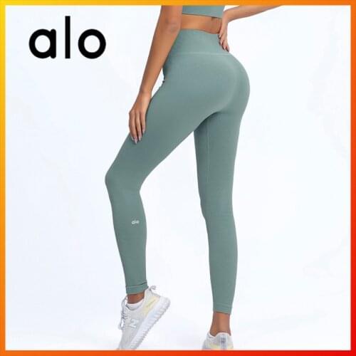 Alo yoga new sexy womens gym running casual walking on the street solid color high waist slim hip yoga pants leggings