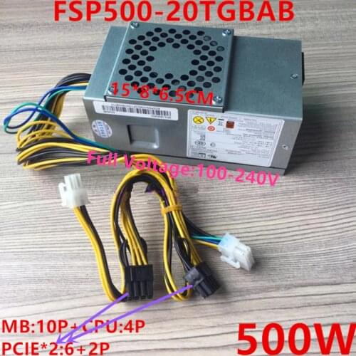 New PSU For Lenovo TFX 310 410 415 510 610 90 4600 700 710 700 3060 5060 510 10Pin 500W Power Supply FSP500-20TGBAB HK600-11PP