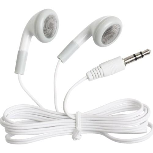 Wholesale 3.5mm Disposable Earphones Earbuds for Gift for Museum for Concert for Company Gift 5000pcs/lot