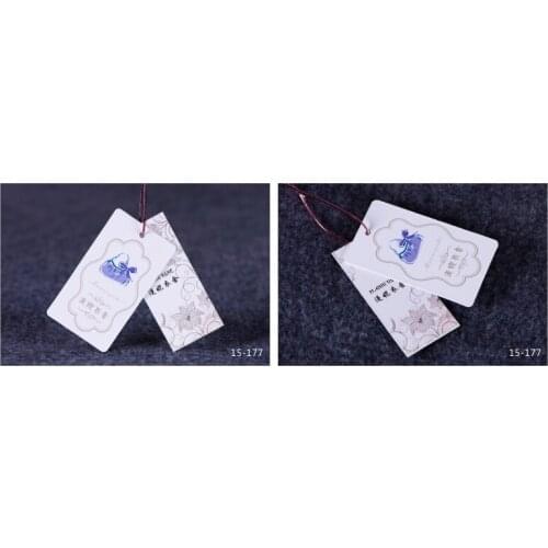 Wholesale Customize Letters Logo in Font Hang tag Logo Garment Label with free string customized Hang tags JYYJ007