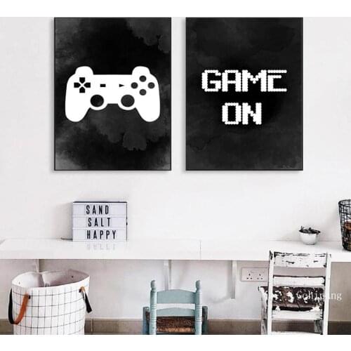 Kids Boys Gift Video Game Posters and Prints Gaming Wall Art Canvas Painting Gaming Room Wall Picture Child Playroom Decoration