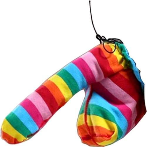 Adjustable Drawstring Rainbow Bikini Thong Man No Back Sexy Underwear Thong Gay Erotic Wear Men Penis Bag Tanga Bulge Pouch