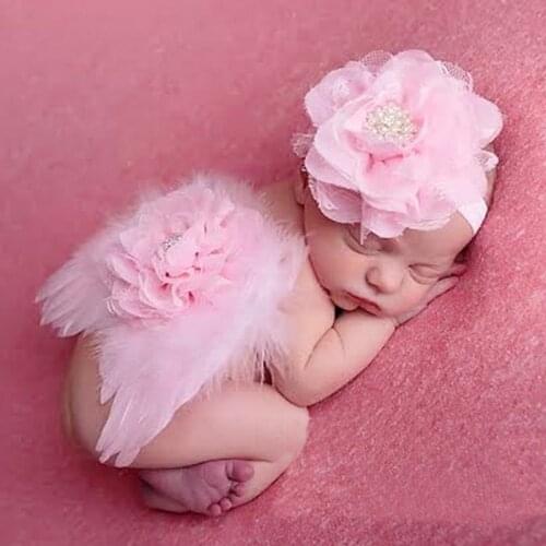 Newborn Photography Props Fairy Butterfly Baby Girl Picture Prop Headband Butterfly Wings Infant Bebe Photo Costume Accessoires