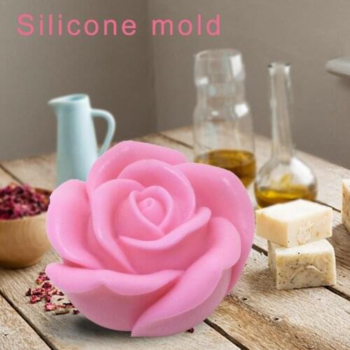 3 D Rose Flower Silicone Mold For Fudge Soap DIY Handmade Baking Tools For Candle Cake Fondant Chocolate Making Sugar Art Tool