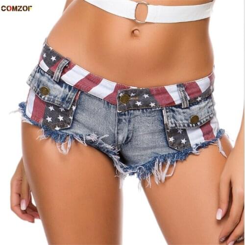 Low waist sexy denim shorts women 2020 hole hot jeans pole dance nightclub DJ wear womens mini short clothing bermuda