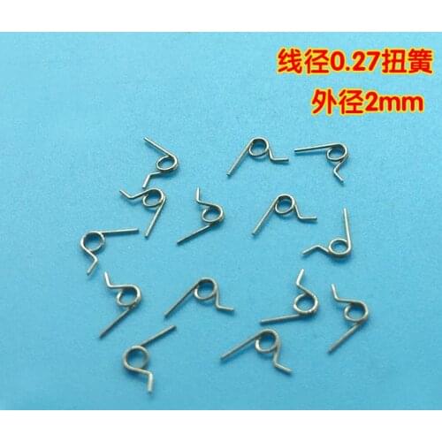 10Pcs 0.27mm wire diameter 2mm Outside diameter torsion spring small V-shaped springs jewelry bracelet 4mm Length
