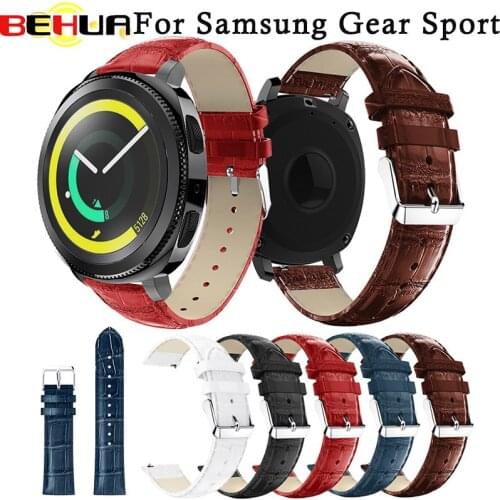 Leather watchband Replacement Accessories Wristband Straps band For Samsung Gear Sport Genuine watch band bracelet wristband