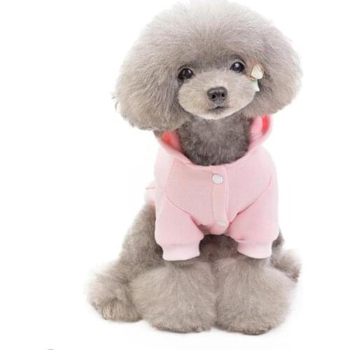Hot Sale Dog Hoodies Letter Hoodies Cotton Coat Outfit Winter Warm Clothes Solid Color Casual Pet Dog Cat Jacket