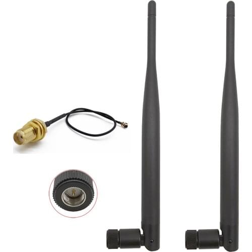 ALLISHOP 10Set External 5DBi 868 Mhz Antenna SMA Male,Wireless 868Mhz Antenna For Router Network+15cm IPX to SMA 1.13 Cable