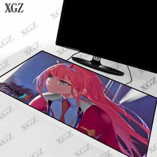 XGZ Darling In The FranXX Large Lock Edge Waterproof Mouse Pad Anti-slip Anime Sexy pad Gaming Gamer Keyboard Mat XXL