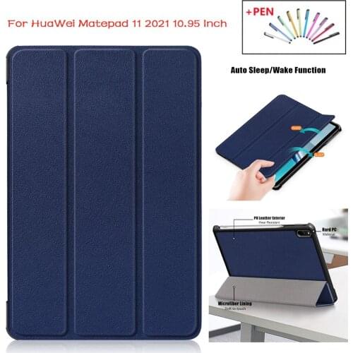 Hard PC lazy cat Shell Capa For Huawei Matepad 11 2021 Cover For Huawei Mate pad 11 10.95 inch Anti fall Tablet Case Coque +Pen