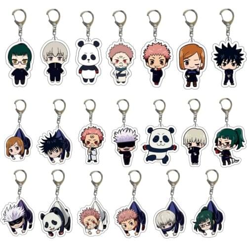 20Pcs Anime Jujutsu Kaisen Double Side Acrylic Keychain Gojo Satoru Yuji Itadori Ryomen Sukuna Figure Pendant Keyring Gift