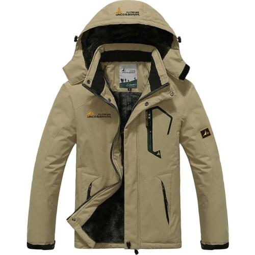 2019 Men Windproof Hood Men Jacket Warm Men Parkas Large Size 9 Colors Warm Outwear Winter Jacket Size L-6XL