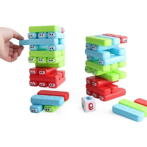 30 stacked block layers of smoke domino parent-child interaction blocks toy party board games