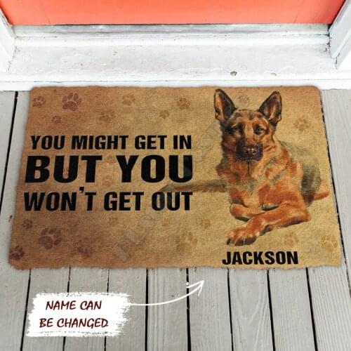 3D You Might Get In German Shepherd Custom Name Doormat Non Slip Door Floor Mats Decor Porch Doormat