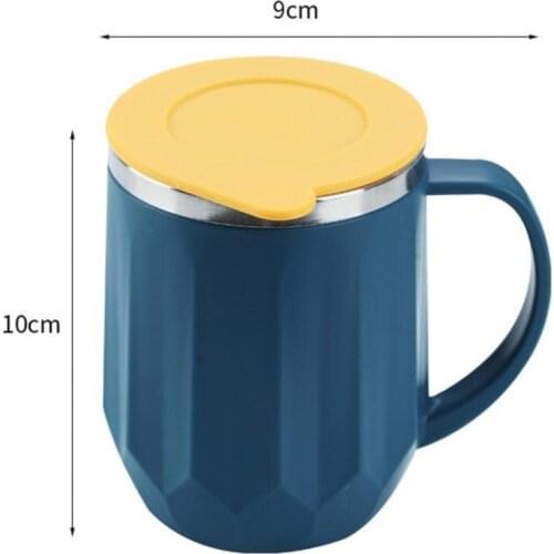 400ml Creative Double Layer Water Cup Coffee Milk-Tea Insulated Mug with Lid