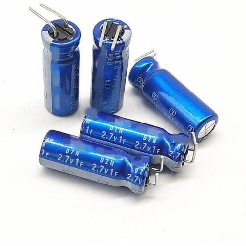 5pcs 2.7V1F corner high current toy power supply 2.7V 1.0F Toy capacitor