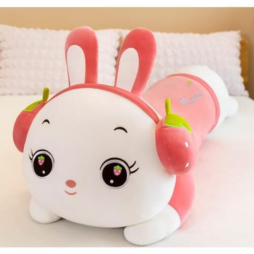 60-120cm Lying Headset Rabbit Plush Toys Stuffed Animals Pillow Nice Cute Doll For Girls Kids Birthday Gifts Home Decor