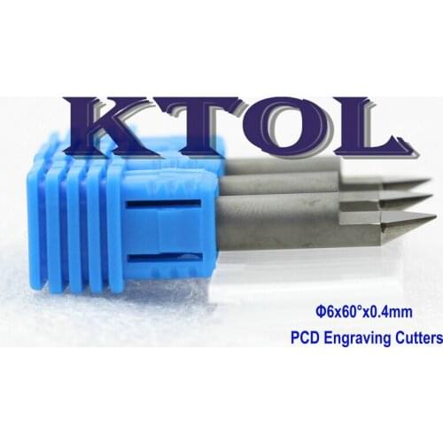 60 Degree 0.4MM V Bit Router PCD Diamond Cutter Milling Machine Tools, 3D CNC Engraving Machine Tools for Carving Stone Granite
