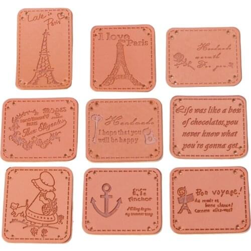 9Pcs Embroidery Sew/Iron-On Leather Badge Patch Fabric Clothes Jeans Applique E56C