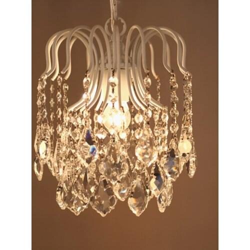 American country loft personality retro crystal iron chandelier dining room bedroom lamp