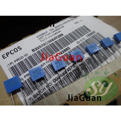 20PCS NEW EPCOS B32529C3682K 0.0068UF 250V PCM5 B32529 682/250V 6800PF/250v p5mm 6.8NF 250VDC 250V6.8NF 6N8K250 682