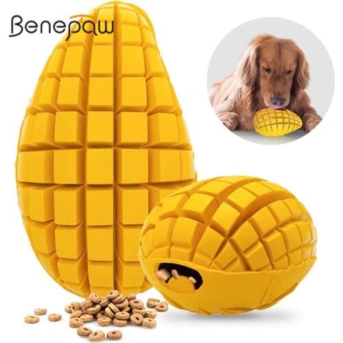 Benepaw Indestructible Dog Toys for Small Medium Large Dogs Interactive Food Dispensing Natural Rubber Puppy Pet Chew Toys Treat