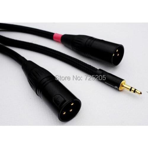 IWISTAO HIFI 3.5mm to XLR 2 Plugs Cable Active Monitor Speaker Cable Choseal 4N OFC Audio DIY Audio Free Shipping