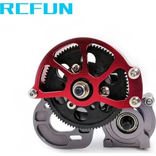 RC Metal Transmission Gearbox Tranny With Straight Gear for Axial SCX10 SCX10 II 90046 D90 1/10 RC Crawler Car RCFUN