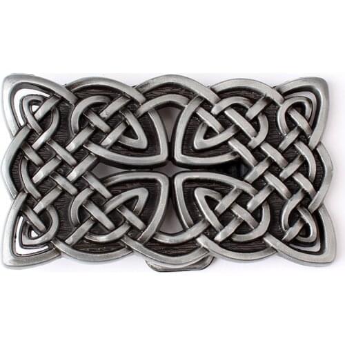Metal Line Belt Buckle Width 4.0CM National Style