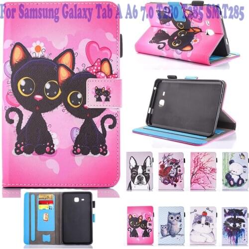 Fashion Cat Unicorn Owl 2016 Tab 7.0 Case For Samsung Galaxy Tab A 7.0 T280 T285 SM-T285 Case Cover Tablet Silicon Funda