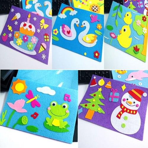 3D EVA Foam Sticker Puzzle Game DIY Cartoon Animal Learning Education Toys For Children Kids 5 Styles