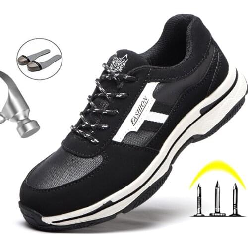 Anti-Stab Mens Work Shoes Indestructible Work Boots For Men Protective Safety Shoes Mens Steel Toe Safety Boots Male Sneakers