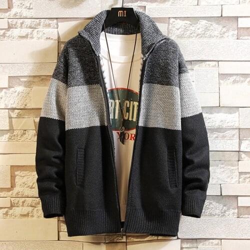 New Mens Winter Thick Business Casual Sweater Coats Cardigan Men Slim Fit Knitwear Outwear Warm Autumn Sweater Jumper Men M-3XL