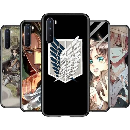 Soft TPU Anime attack on Titan Silicone Cover For OnePlus Nord CE 2 N100 N10 9 9R 8T 8 7T 7 6T 6 5T Pro Black Phone Case