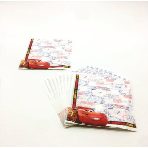 10pcs/lot Disney Cars Theme Disposable Paper Tissue Wedding Family Party Birthday Party Lightning McQueen Paper Napkins Supplies