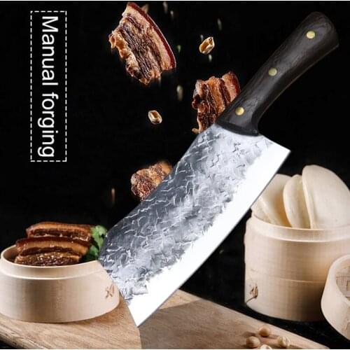 PEGASI Three times knife kitchen household knife bone knife chef knife stainless steel meat knife bone knife chef