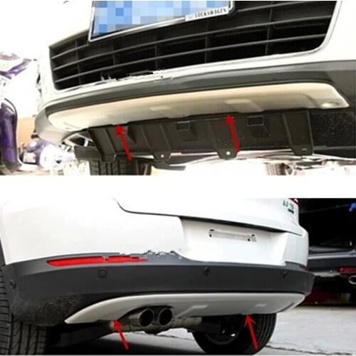 Fit For Vw Volkswagen Tiguan Front + Rear Bumper Diffuser Bumpers Lip Protector Guard 2010 2011 2012 2013 2014 2015 2016