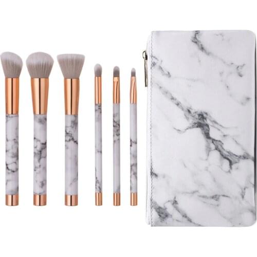 Professional Makeup Brushes Marbling Handle Powder Blush Contour Eye Shadow Eyebrow Lip Eye Make Up Brush Cosmetic Tools