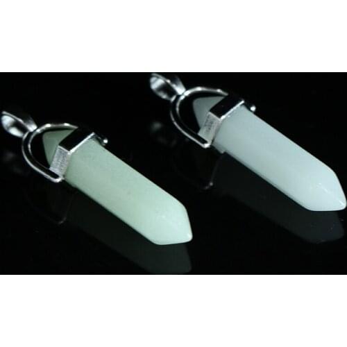 1 Pair Hexagonal Reiki Natural Stone Bead Drop Earring Decoration Jewelry Piercing Women Gift Quartz