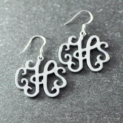 Monogram Earring, Earring in Handmade, Wedding Earring,Earring beautiful jewery