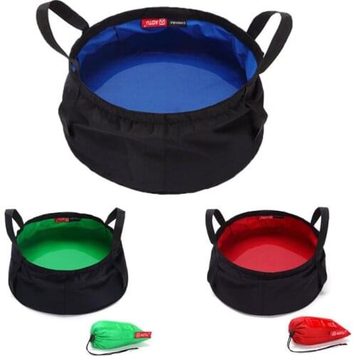 8.5L outdoor Ultra-light Foldable Washbasin Protable Folding Bucket Water Container Bowl Sink Washing Bag Hiking Water Bucket