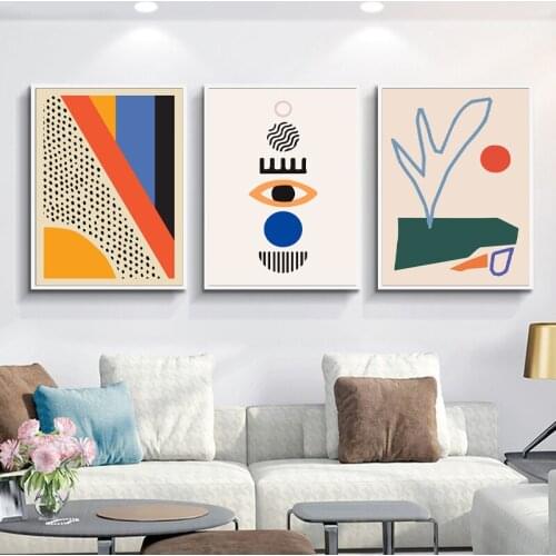 Modern Geometric Abstract Scene Scandinavia Canvas Painting Wall Art Prints Poster Picture Gallery Living Room Home BedroomDecor