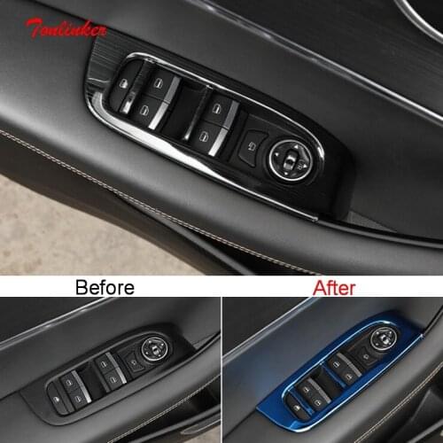Tonlinker 4 pcs car styling ABS/stainless steel fog door inner handle sticker Cover case Stickers For Kia QL K5 2016-17